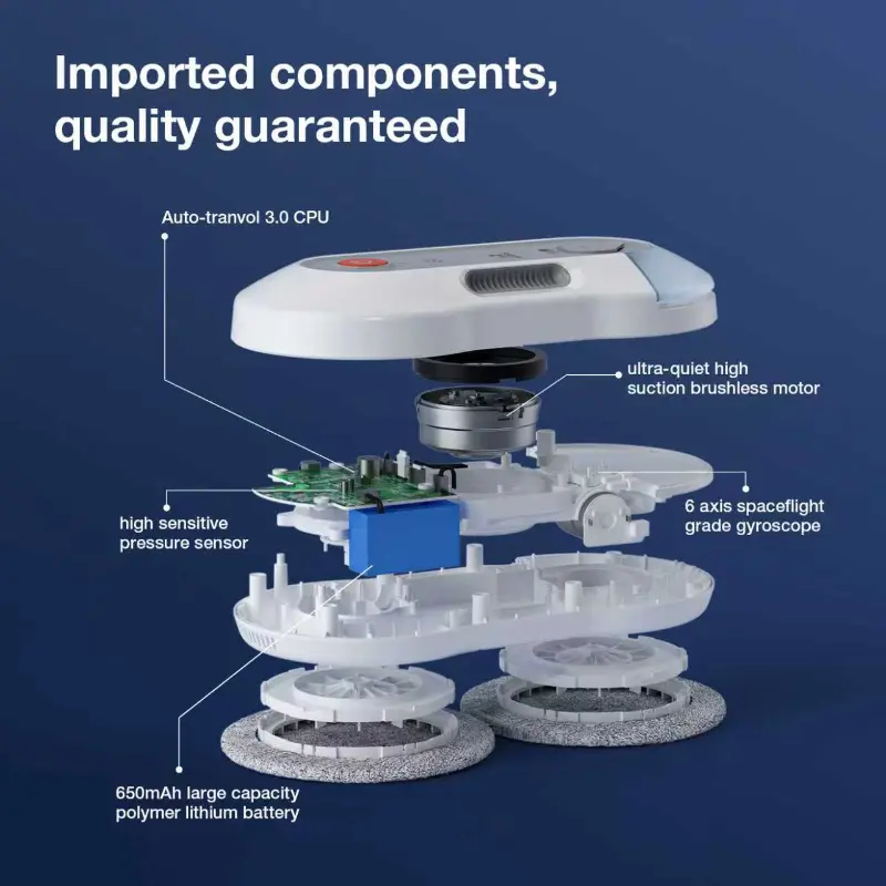 Dual Water Spray Window Cleaning Robot Components