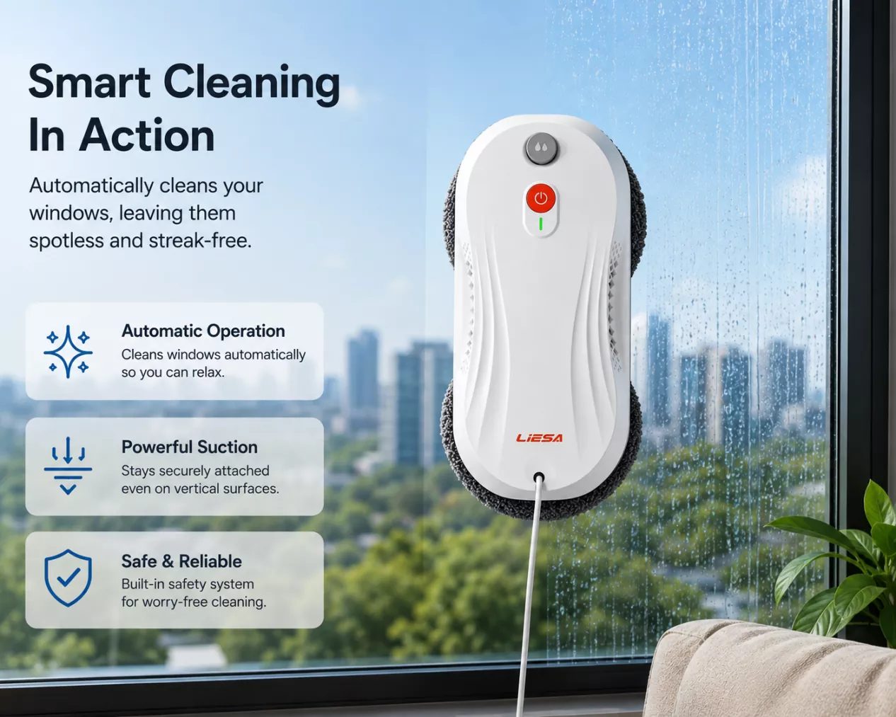Dual-Sided Spraying Automatic Window Cleaner